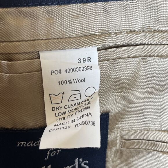 Ralph Lauren Men’s Sport Coat Houndstooth Wool Lined Blazer 39R Classic - Picture 7 of 7